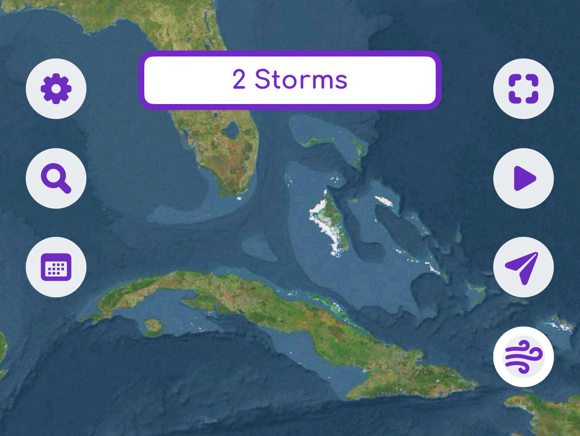 Hurricane App Menu